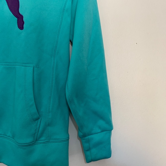 3/$30 Girls or unisex Puma hoodie purple and turquoise - Picture 3 of 6